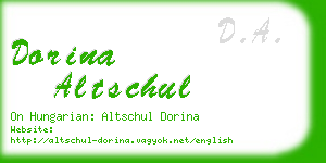 dorina altschul business card